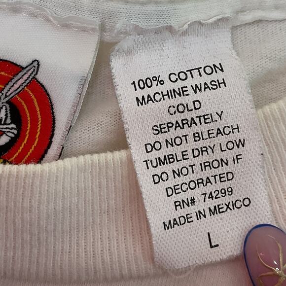 Vintage Looney Tunes Adult Size Large Short Sleeve 90s Warner Bros T Shirt - Picture 3 of 7